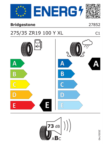 BRIDGESTONE POTENZA SPORT 275/35 R19 100Y XL BRIDGESTONE POTENZA SPORT 275/35 R19 100Y XL