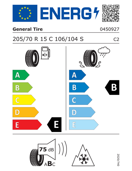 GENERAL TIRE GRABBER AT3 205/70 R15 106/104S