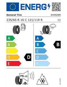 GENERAL TIRE GRABBER AT3 235/65 R16 121/119R 2