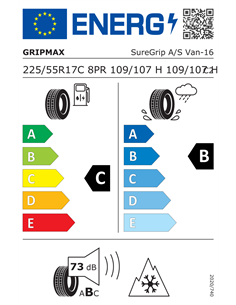 GRIPMAX SUREGRIP AS VAN 8PR 225/55 R17C 109/107H 2