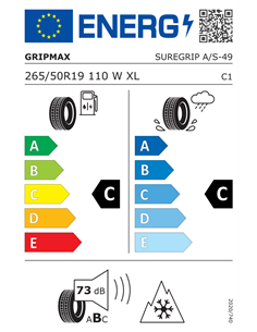 GRIPMAX SUREGRIP AS 265/50 R19 110W XL 2