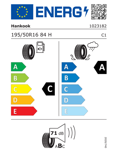 HANKOOK K435 KINERGY ECO2 195/50 R16 84H