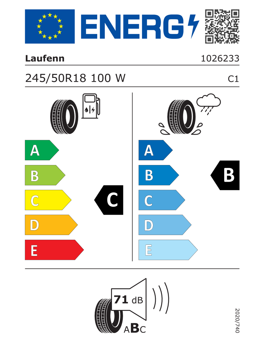 LAUFENN LK01B  245/50 R18 100W RUNFLAT