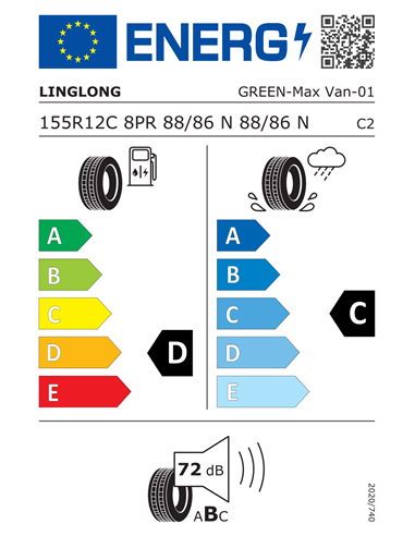 LINGLONG GREENMAX VAN 155/80 R12C 88/86N LINGLONG GREENMAX VAN 155/80 R12C 88/86N