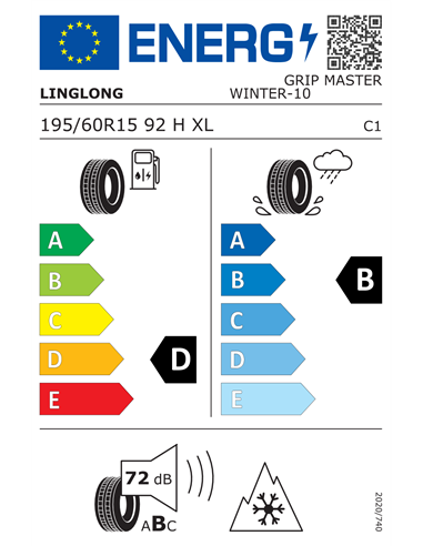 LINGLONG GRIP MASTER WINTER 195/60 R15 92H XL