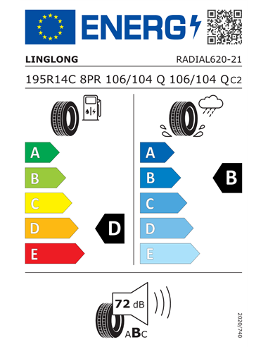 LINGLONG R620 195/80 R14C 106/104Q