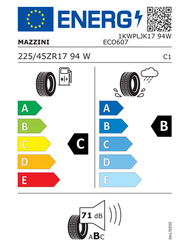 MAZZINI ECO607 225/45 R17 94W MAZZINI ECO607 225/45 R17 94W