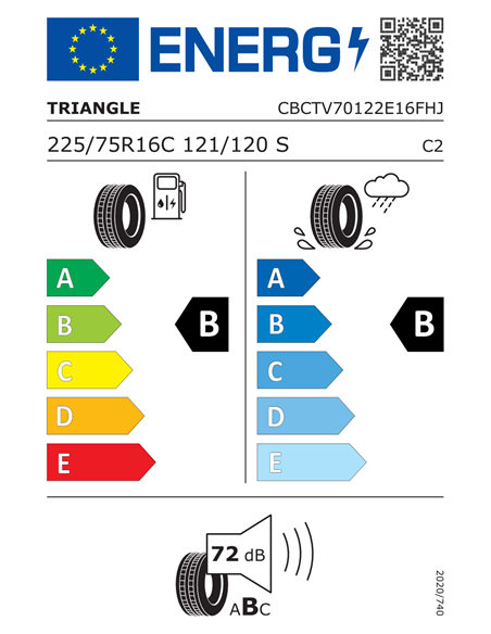 TRIANGLE CONNEX VAN TV701 225/75 R16C 121/120S