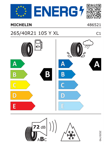 MICHELIN CROSSCLIMATE 3 SPORT 265/40 R21 105Y XL