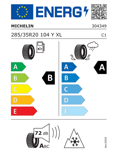 MICHELIN CROSSCLIMATE 3 SPORT 285/35 R20 104Y XL MICHELIN CROSSCLIMATE 3 SPORT 285/35 R20 104Y XL