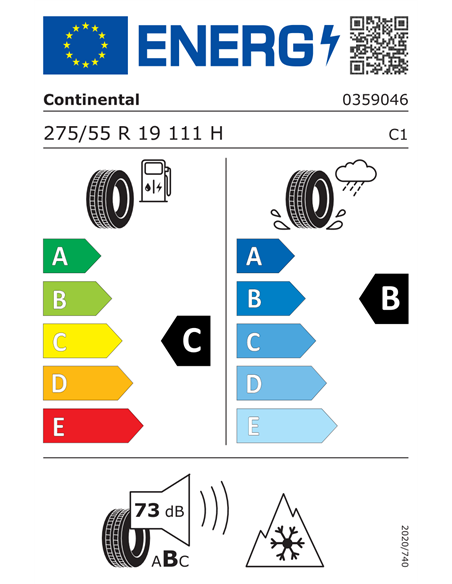 CONTINENTAL WINTERCONTACT TS 850 P MO 275/55 R19 111H