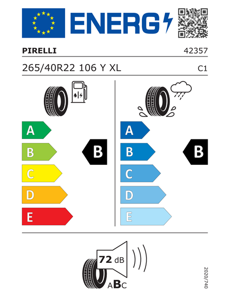 PIRELLI P ZERO JLR 265/40 R22 106Y XL
