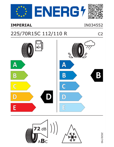 IMPERIAL SNOWDRAGON VAN 225/70 R15C 112/110R IMPERIAL SNOWDRAGON VAN 225/70 R15C 112/110R