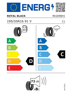 ROYAL BLACK ROYAL MILE 195/55 R16 91V 2