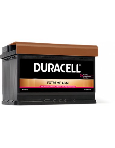 DURACELL Extreme AGM 12V 70Ah 720A - Borna Normala (dreapta +)