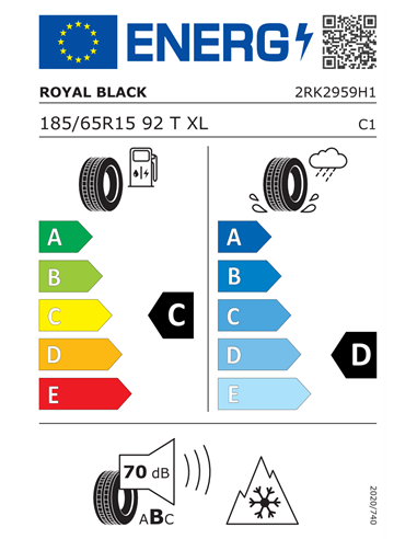 ROYAL BLACK ROYAL AS II 185/65 R15 92T XL ROYAL BLACK ROYAL AS II 185/65 R15 92T XL