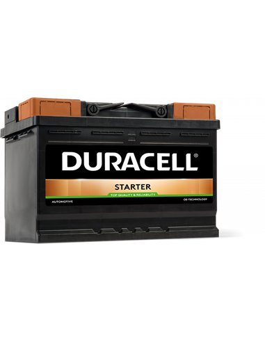 DURACELL Starter 12V 72Ah 660A - Borna Inversa (stanga +)