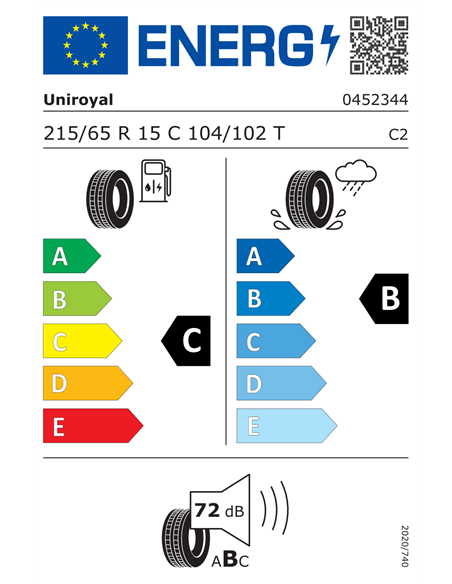 UNIROYAL RAIN MAX 5 215/65 R15C 104/102T