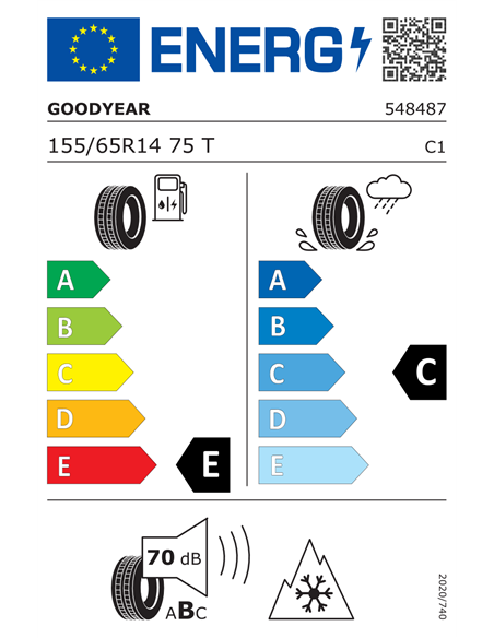 GOODYEAR ULTRA GRIP 9+ 155/65 R14 75T