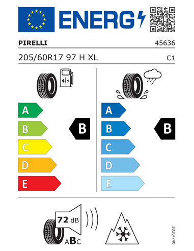 PIRELLI WINTER CINTURATO 3 205/60 R17 97H XL