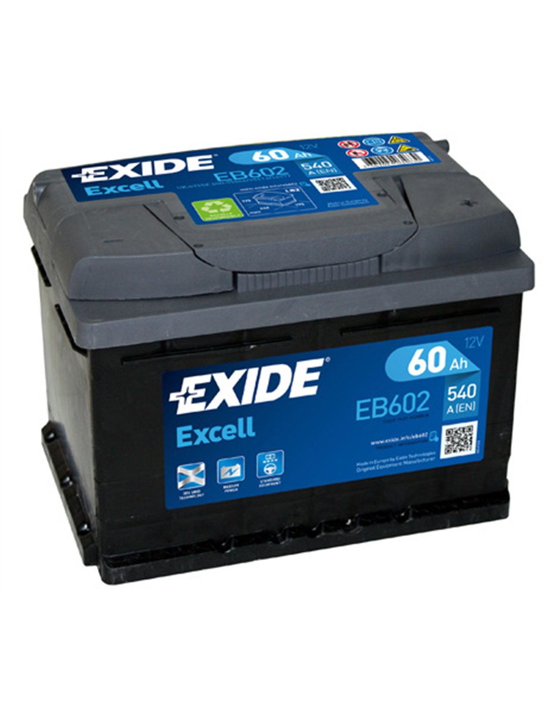 EXIDE EXCELL 12V 60Ah 540A