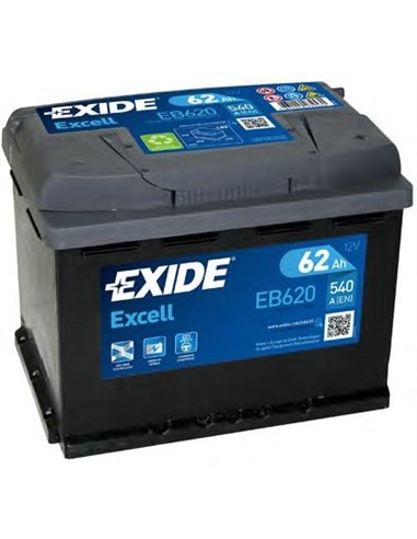 EXIDE EXCELL 12V 62Ah 540A