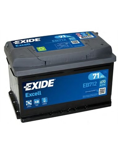 EXIDE EXCELL 12V 71Ah 670A