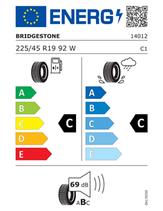 BRIDGESTONE TURANZA T005A 225/45 R19 92W 2