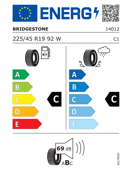 BRIDGESTONE TURANZA T005A 225/45 R19 92W