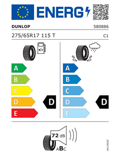 DUNLOP GRANDTREK AT5 275/65 R17 115T 2