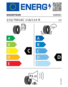 GOODYEAR EFFICIENT GRIP CARGO 215/75 R16C 116/114R 2