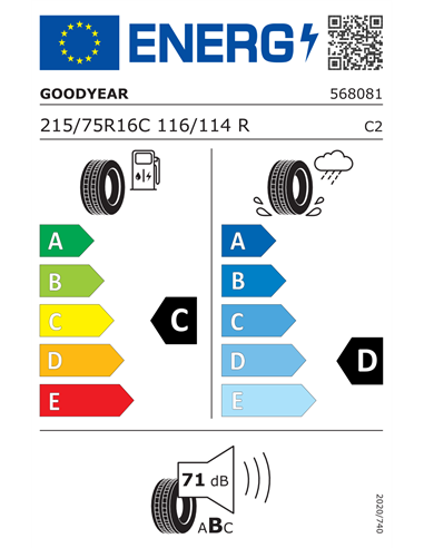GOODYEAR EFFICIENT GRIP CARGO 215/75 R16C 116/114R
