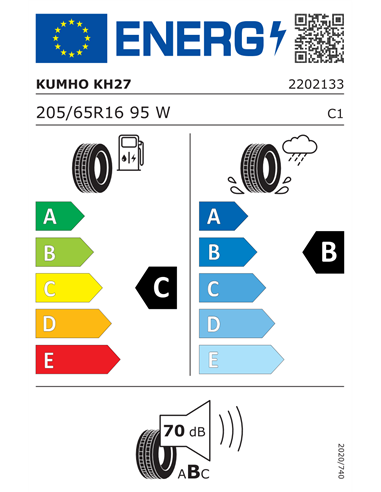 KUMHO KH27 205/65 R16 95W KUMHO KH27 205/65 R16 95W