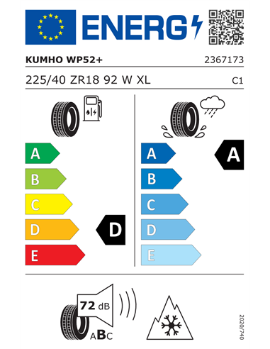 KUMHO WP52 225/40 R18 92W XL