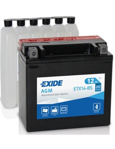 EXIDE AGM - moto START-STOP 12V 12Ah 200A