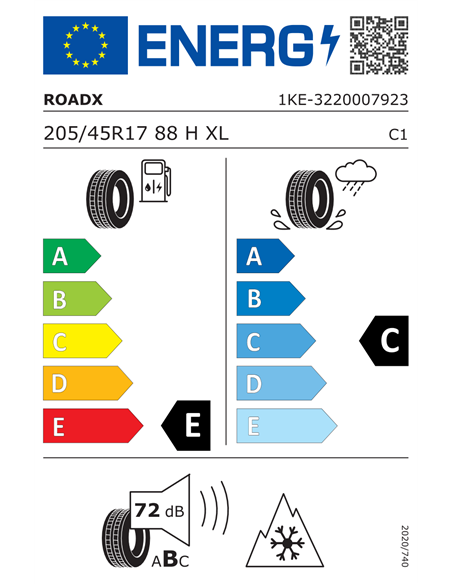 ROADX RXFROST WU01 205/45 R17 88H XL