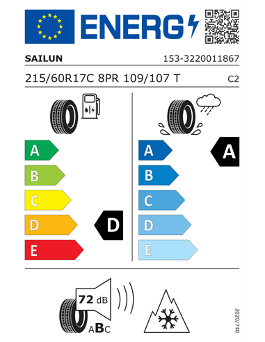 SAILUN COMMERCIO 4 SEASONS 215/60 R17C 109/107T SAILUN COMMERCIO 4 SEASONS 215/60 R17C 109/107T