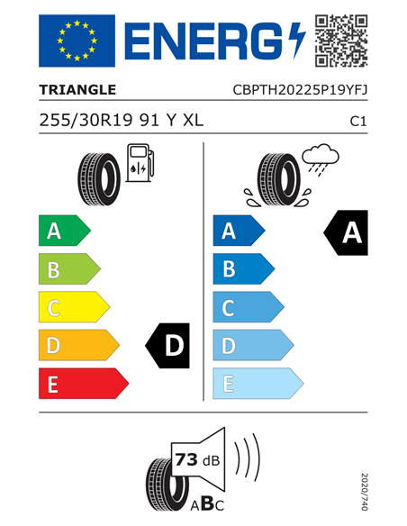 TRIANGLE EFFEXSPORT TH202 255/30 R19 91Y XL