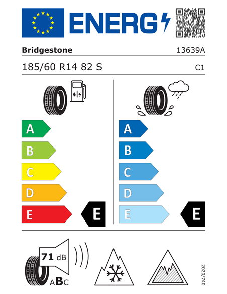 BRIDGESTONE BLIZZAK ICE 185/60 R14 82S