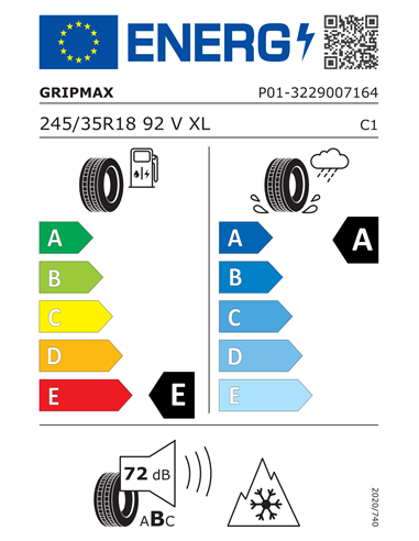 GRIPMAX SUREGRIP PRO WINTER 245/35 R18 92V XL GRIPMAX SUREGRIP PRO WINTER 245/35 R18 92V XL