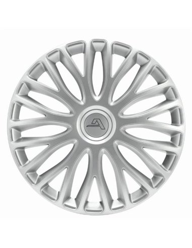 Set 4 buc - Capace jante otel 16'' MILANO argintii logo ALCAR
