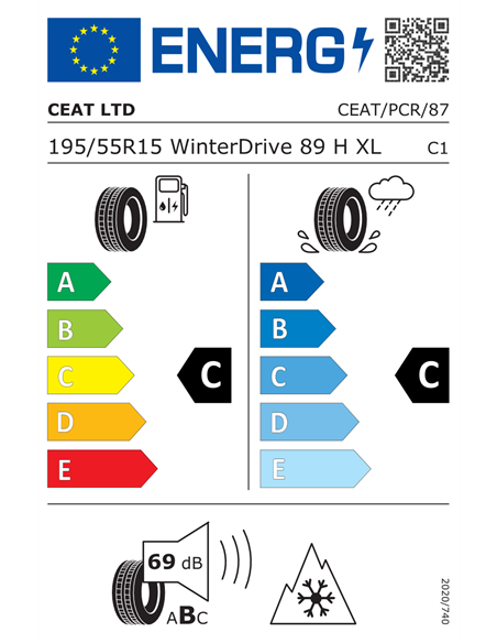 CEAT WINTERDRIVE 195/55 R15 89H XL