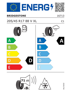 BRIDGESTONE BLIZZAK LM005 DRIVEGUARD 205/45 R17 88V XL RUNFLAT 2