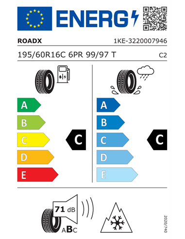 ROADX RXFROST-WC01 195/60 R16C 99/97T ROADX RXFROST-WC01 195/60 R16C 99/97T