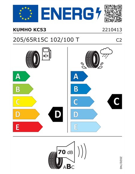 KUMHO PORTRAN KC53 205/65 R15C 102/100T