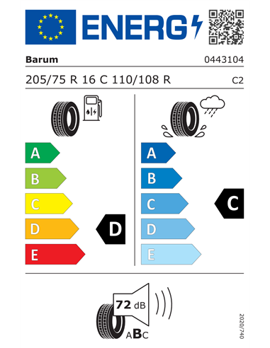 BARUM VANIS 3 8PR 205/75 R16C 110/108R BARUM VANIS 3 8PR 205/75 R16C 110/108R
