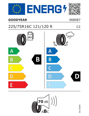 GOODYEAR EFFICIENTGRIP CARGO 10PR 225/75 R16C 121/120R GOODYEAR EFFICIENTGRIP CARGO 10PR 225/75 R16C 121/120R
