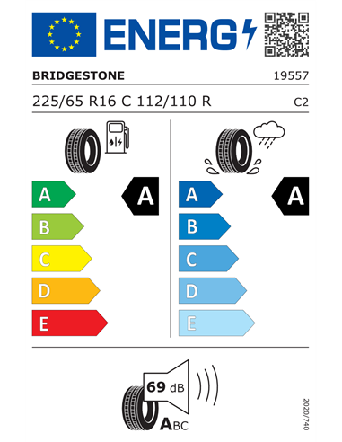 BRIDGESTONE DURAVIS R660 ECO 225/65 R16C 112/110R BRIDGESTONE DURAVIS R660 ECO 225/65 R16C 112/110R