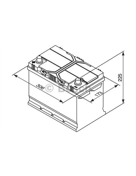 BOSCH S4 12V 95Ah 830A - Borna Inversa (stanga +)