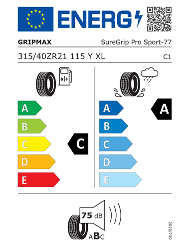 GRIPMAX SUREGRIP PRO SPORT 315/40 R21 115Y XL GRIPMAX SUREGRIP PRO SPORT 315/40 R21 115Y XL